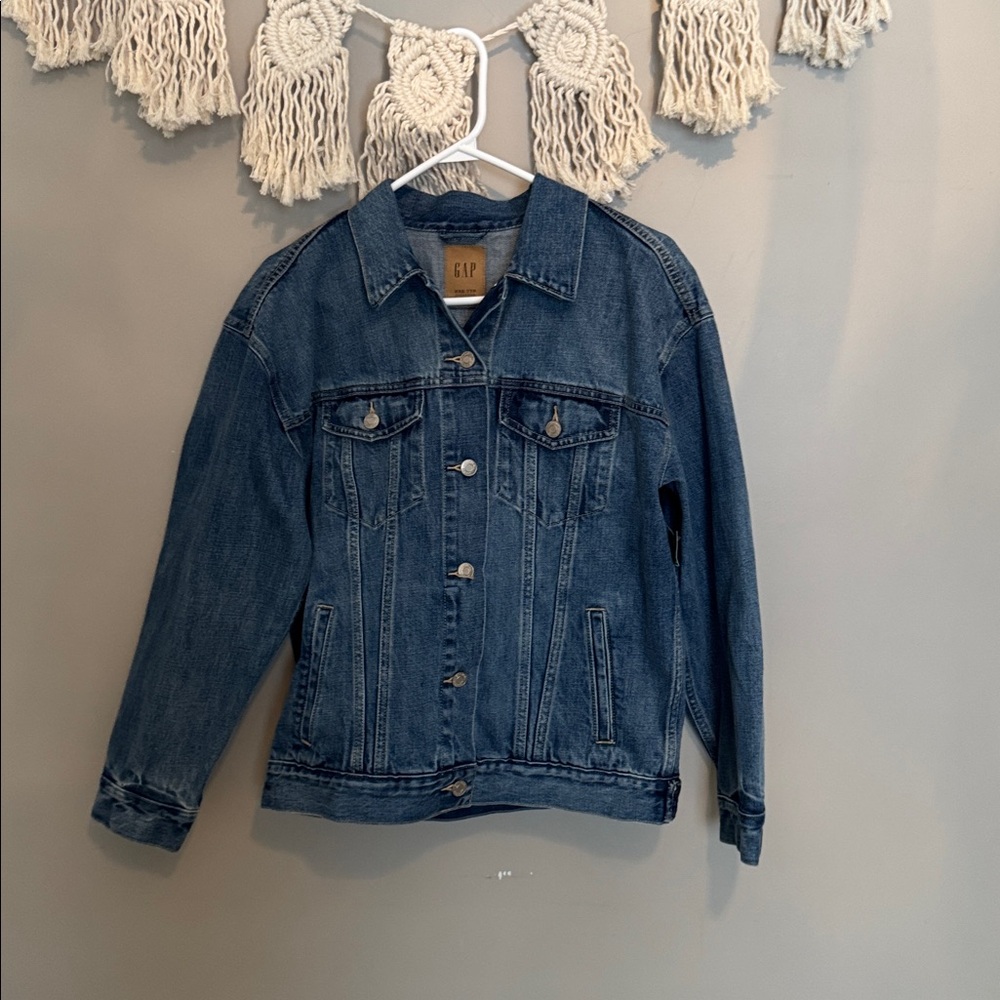 GAP Classic Blue Denim Oversized Jean Jacket